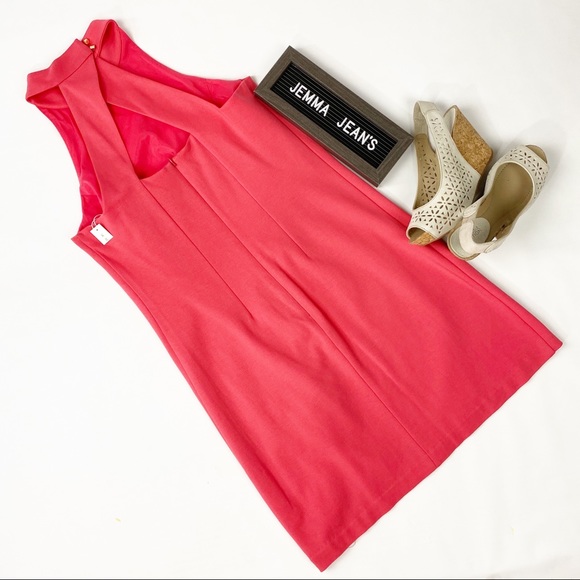 NWT Trina Turk River Halter Dress Coral SZ 8 - Picture 7 of 7